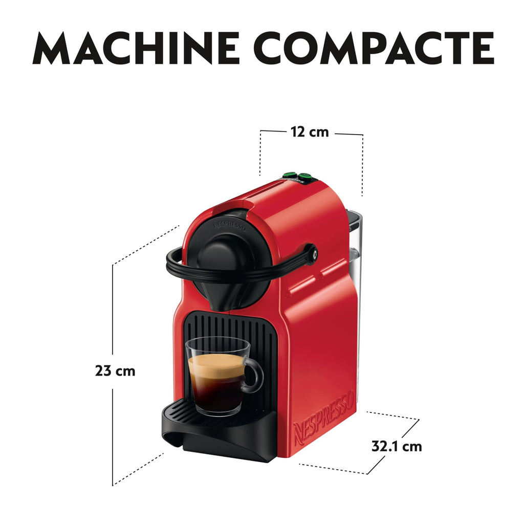 Inissia : Capacité du réservoir d'eau 0,7 L, couleur rouge rubis